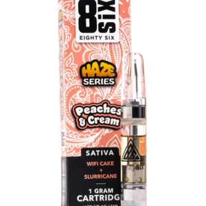 Peaches & Cream 8SIX Haze Series HHC Vape Cartridge 1G