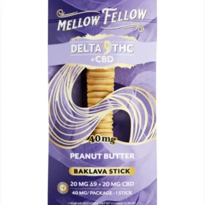 Peanut Butter Mellow Fellow Delta 9 CBD Baklava Stick 40mg