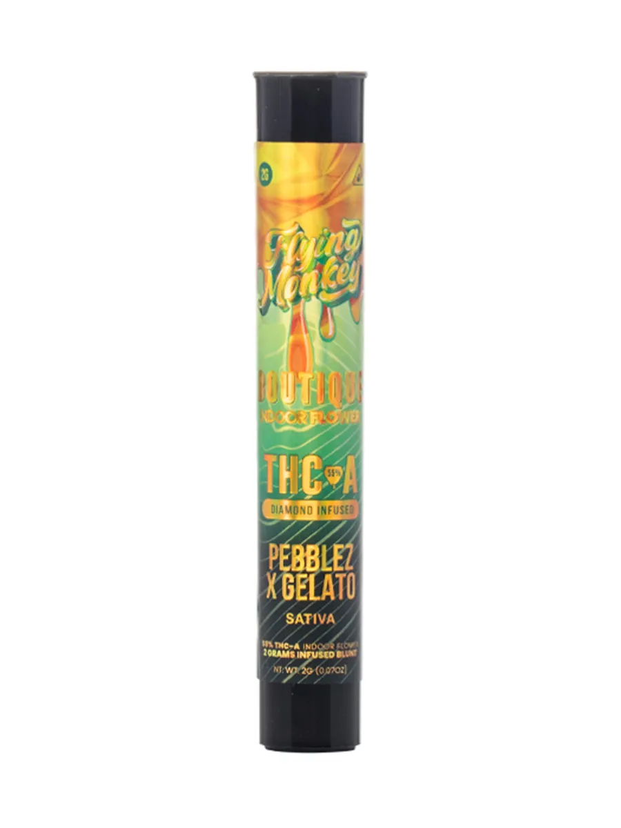 Pebblez x Gelato Flying Monkey Boutique Collection THCA Blunt Pre-Roll 2G