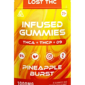 Pineapple Burst Lost THC THCA+THCP+D9 Infused Gummies 2ct