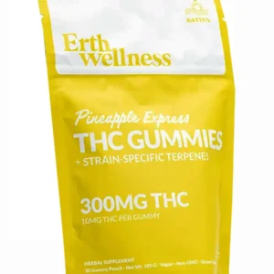 Pineapple Express Erth Wellness D9 THC Strain-Specific Terpenes Gummies 30ct 300MG
