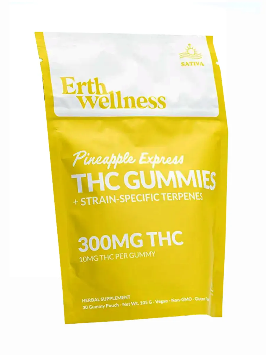 Pineapple Express Erth Wellness D9 THC Strain-Specific Terpenes Gummies 30ct 300MG