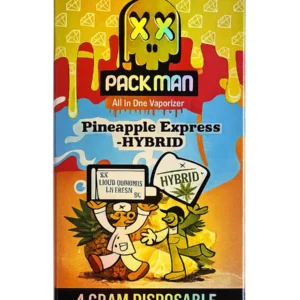 Pineapple Express Pack Man Liquid Diamonds D9 Live Resin Disposable 4G