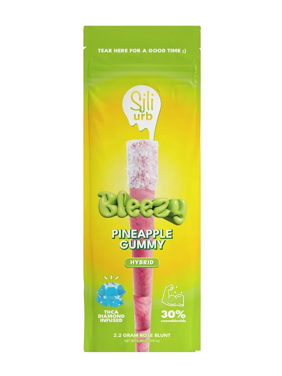 Pineapple Gummy Sili x URB Bleezy THCA Diamond Infused Rose Blunt 2.2g