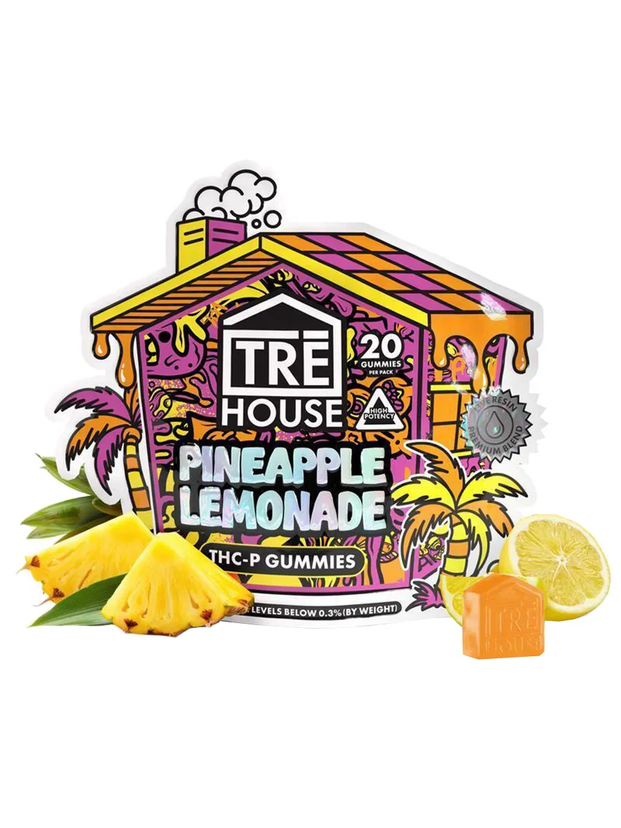 Pineapple Lemonade Tre House D9 + CBD Gummies 400mg