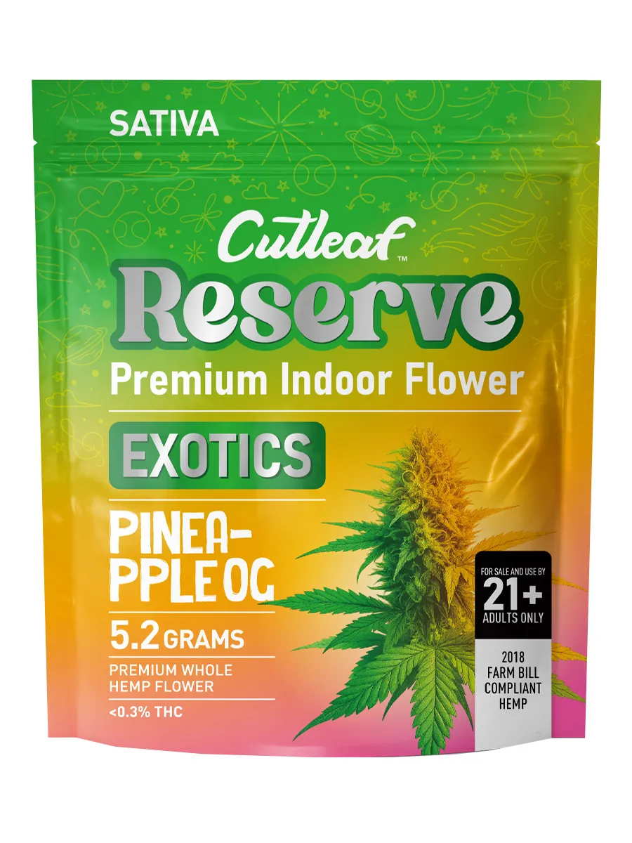 Pineapple OG Cutleaf Reserve Premium Indoor Exotic Hemp Flower 5.2G