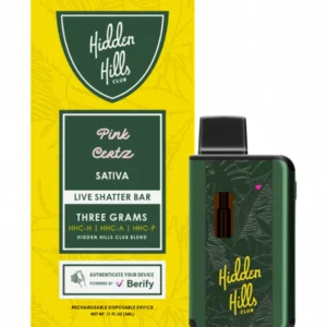 Pink Certz Hidden Hills Live Shatter Bar Disposable 3G
