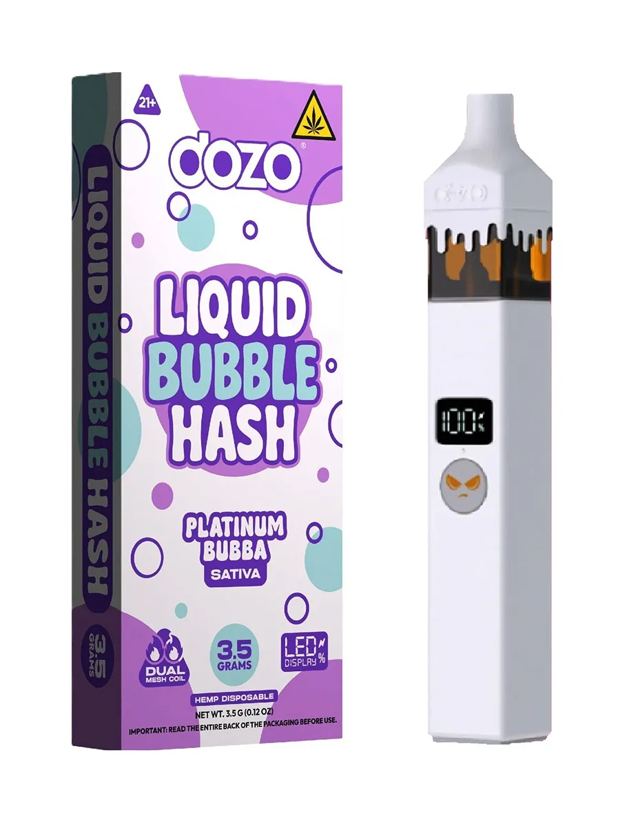 Platinum Bubba DOZO Liquid Bubble Hash Disposables 3.5G