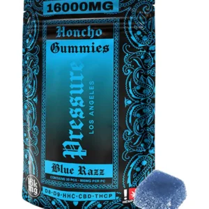 Blue Razz Pressure Honcho Gummies 16000mg 20ct