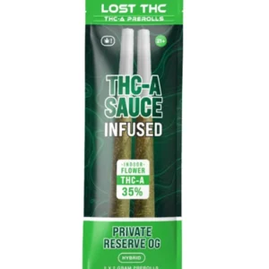 Private Reserve OG Lost THC THC-A Sauce Infused Pre-Roll 2ct 2g