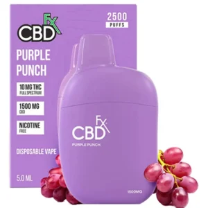 Purple Punch CBDFx CBD + 10mg THC Vape Pen 1500mg