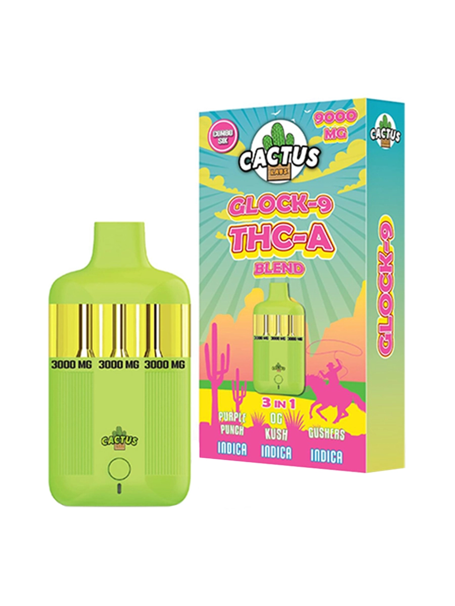Purple Punch | OG Kush | Gushers Cactus Labs Glock 9 THC-A Blend Vape 9000mg