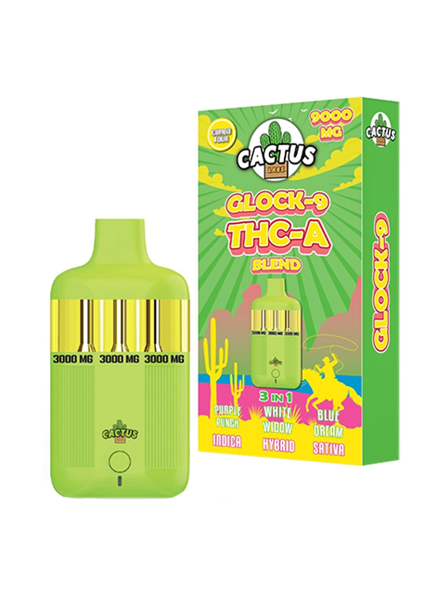 Purple Punch | White Widow | Blue Dream Cactus Labs Glock 9 THC-A Blend Vape 9000mg