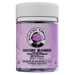 Purple Punch OG Mixed Berry Fruit Punch Galaxy Treats Moon Babies D9 THC Gummies 200mg