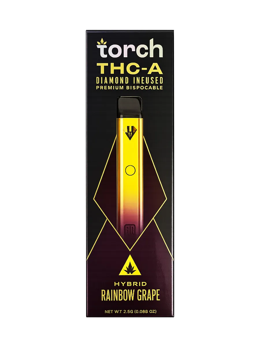 Rainbow Grape Torch THCA Diamond Infused Premium Disposable 2.5G