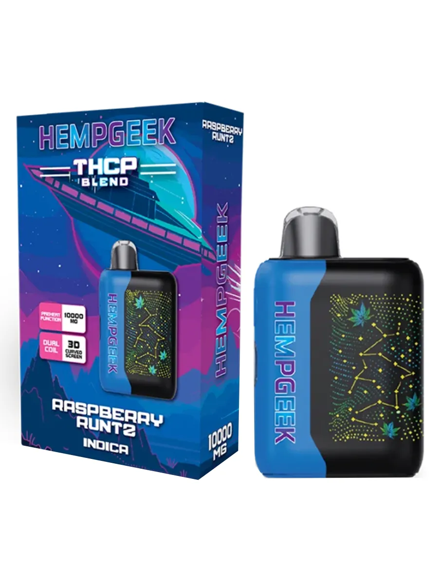 Raspberry Runtz Hempgeek THCP Blend Disposable 10000MG