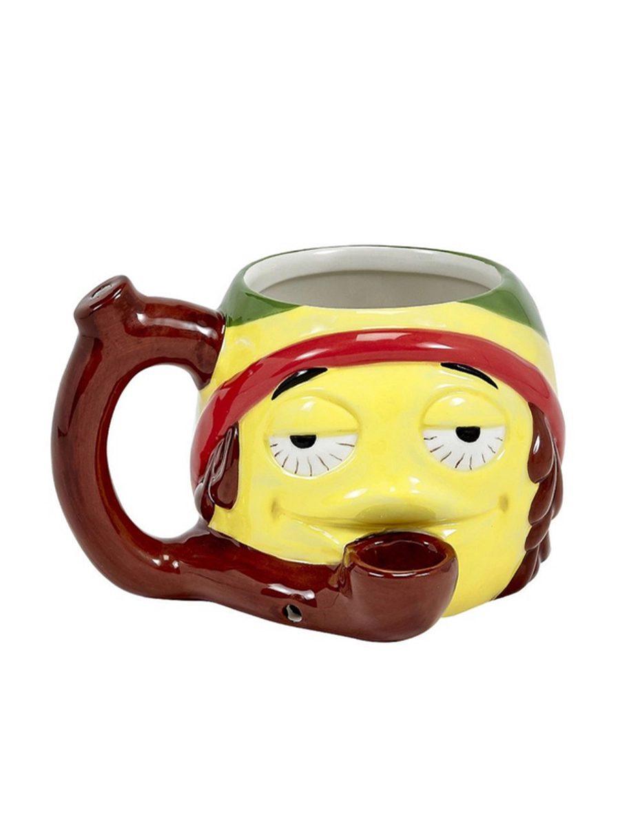 Rasta Stoner Emoji Ceramic Mug by Fashioncraft - Image 2
