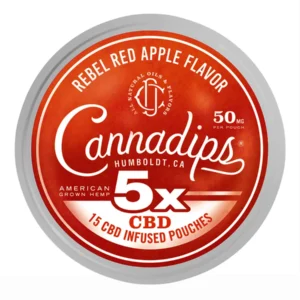 Rebel Red Apple Cannadips 5X CBD Infused Pouches 15ct 750MG
