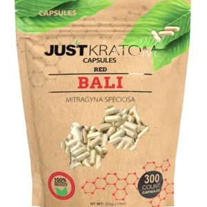 Red Bali Just Kratom Mitragyna Speciosa Capsules 300ct