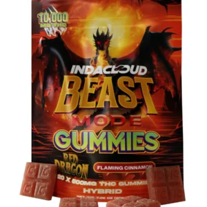 Red Dragon Flaming Cinnamon IndaCloud Beast Mode Gummies 20ct 10000MG