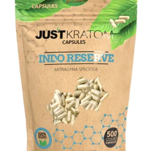 Red Indo Reserve Just Kratom Mitragyna Speciosa Capsules 500ct
