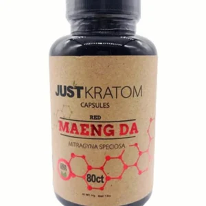 Red Maeng Da Just Kratom Mitragyna Speciosa Capsules 80ct