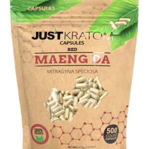 Red Maeng Da Just Kratom Mitragyna Speciosa Capsules 500ct