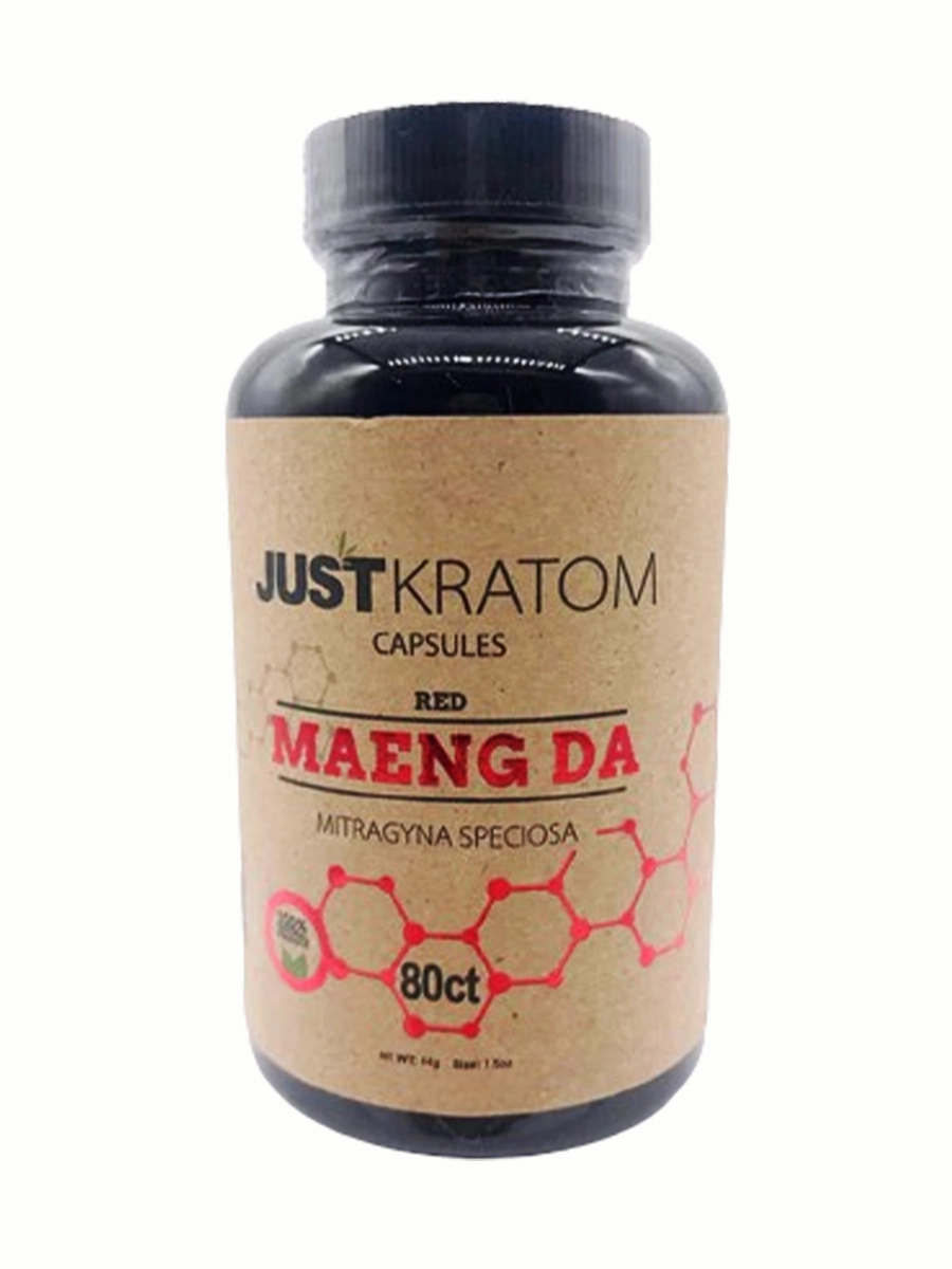 Red Maeng Da Just Kratom Mitragyna Speciosa Capsules 80ct
