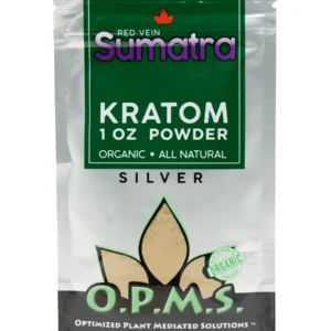 Red Sumatra OPMS Kratom Silver Powder 1oz Bag