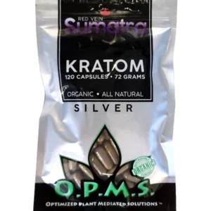 Red Sumatra OPMS Silver Kratom Capsules 120ct