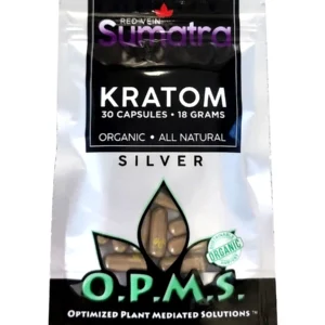 Red Sumatra OPMS Silver Kratom Capsules 30ct