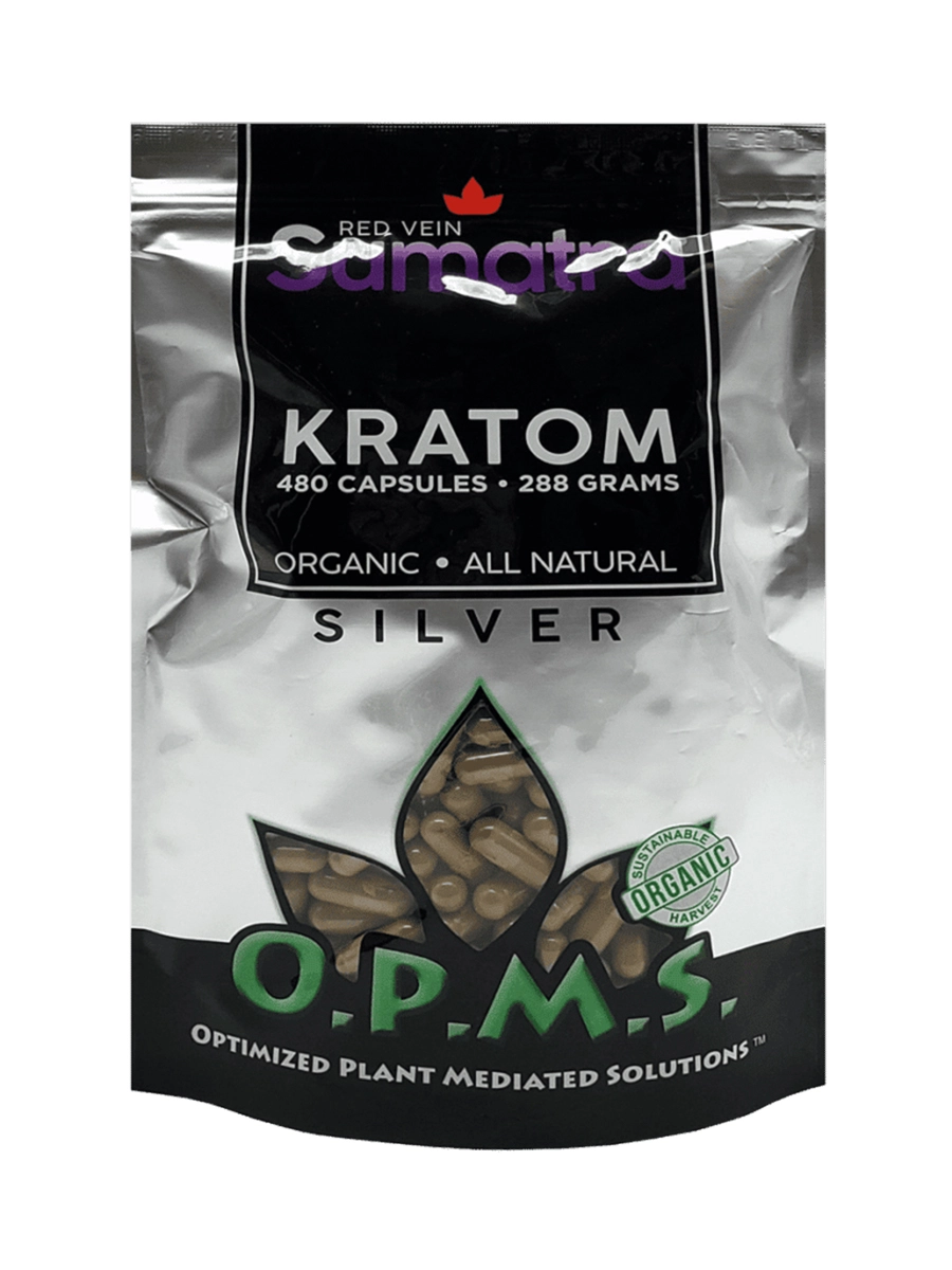 Sumatra Red Vein OPMS Silver Kratom Capsules 480ct