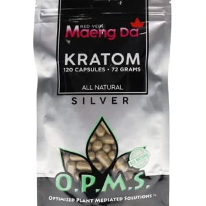 Red Vein Maeng Da OPMS Silver Kratom Capsules 120ct
