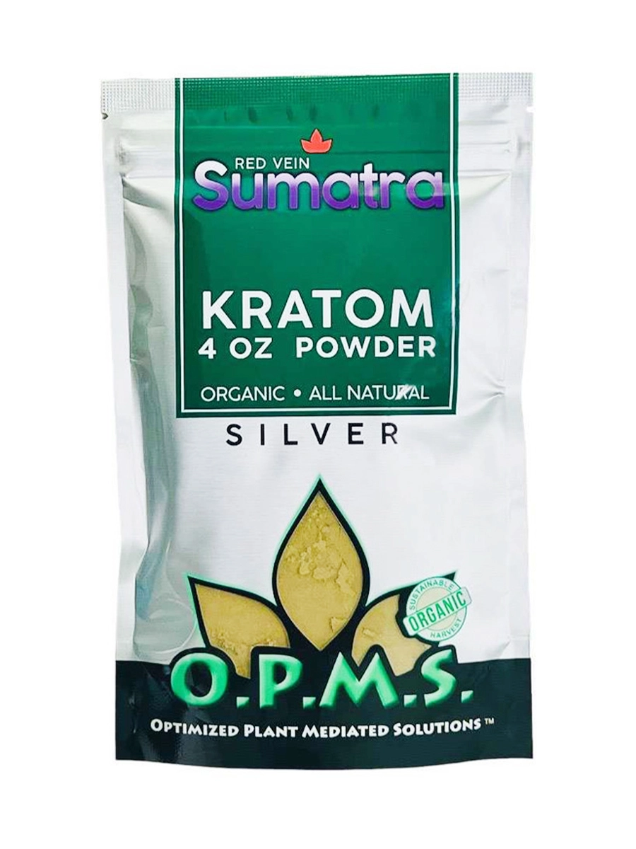 Red Vein Sumatra OPMS Kratom Silver Powder 4oz Bag