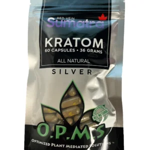 Red Vein Sumatra OPMS Silver Kratom Capsules 60ct