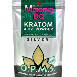 Red Vien Maeng Da OPMS Kratom Silver Powder 4oz Bag