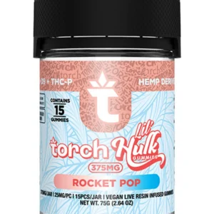 Rocket Pop Torch Lil Hulk HHC | D9 | THCP Gummies 375mg 15ct