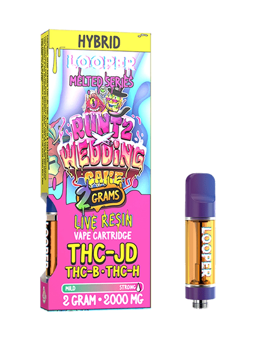 Runtz Wedding Cake Looper Melted Series THC-JD+THC-B+THC-H Live Resin Vape Cart 2G