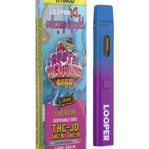 Runtz Wedding Cake Looper XL Melted Series THC-JD+THC-B+THC-H Vape 3G