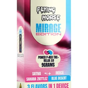 Sahara Zkittlez | Blue Desert Flying Horse 3in1 Mirage Edition Vape 9G