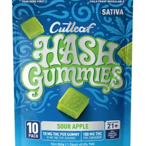 Sour Apple Cutleaf Hash Delta 9 Gummies 10ct