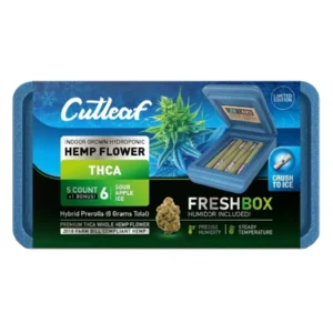 Sour Apple Ice Cutleaf THCA Pre-Rolls 6ct + FreshBox