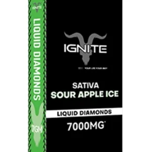 Sour Apple Ice Ignite Liquid Diamonds Disposable 7000mg