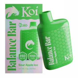 Sour Apple Ice KOI Balance Bar CBD 6000 Puffs Disposable Vape