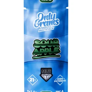 Sour Apple Only Grams THCA Multipack Pre-Roll 2×1.5G