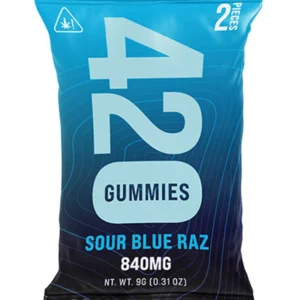 Sour Blue Razz Flying Monkey 420 Gummies 840MG 2ct