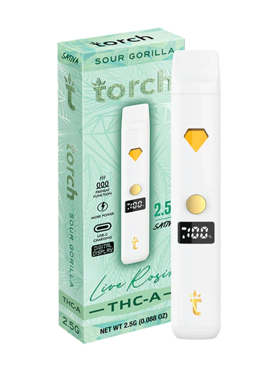 Sour Gorilla Torch THC-A Live Rosin Disposable 2.5G
