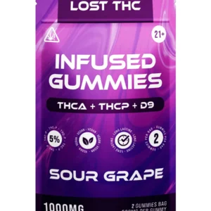 Sour Grape Lost THC THCA+THCP+D9 Infused Gummies 2ct