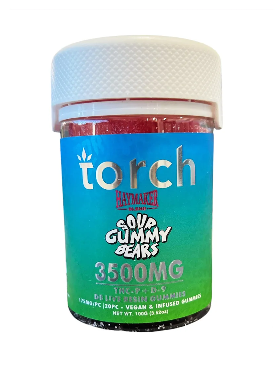 Sour Gummy Bears Torch Haymaker Blend Live Resin Gummies 3500mg