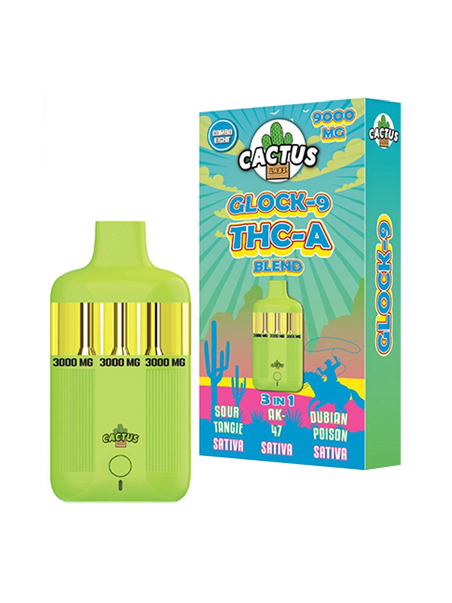 Sour Tangie | AK-47 | Dubian Poison Cactus Labs Glock 9 THC-A Blend Vape 9000mg